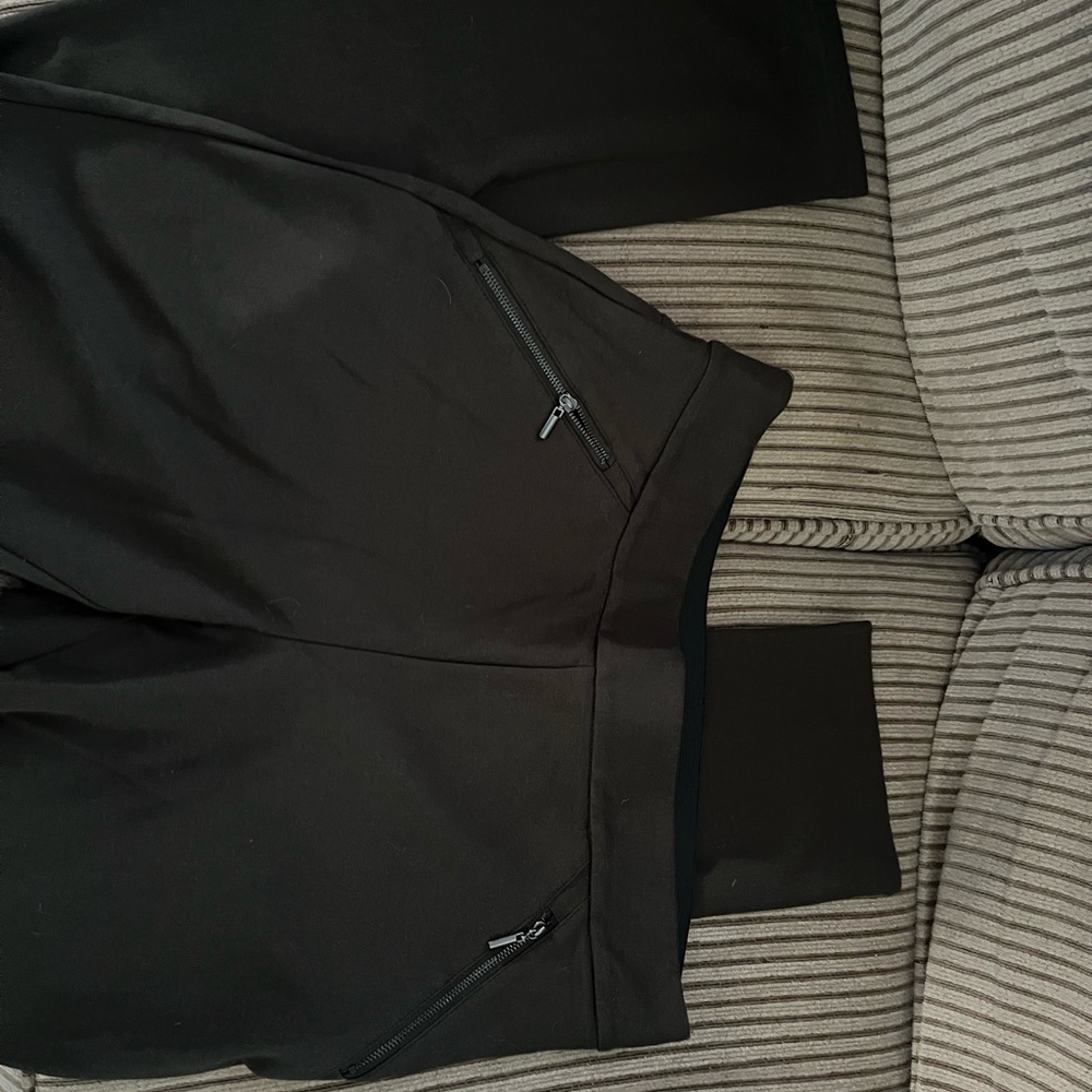 Olive Green  Pants with Zipper Pockets by Carmen Marc Valvo